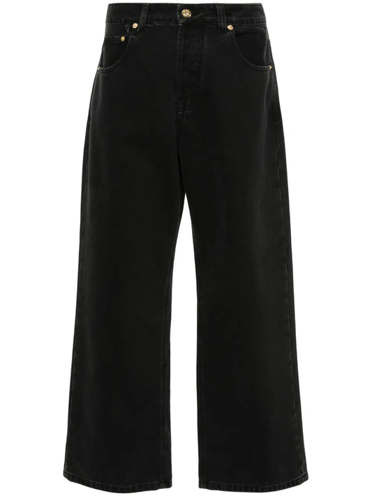 Le De-Nîmes Large Mid-Rise Boyfriend Jeans