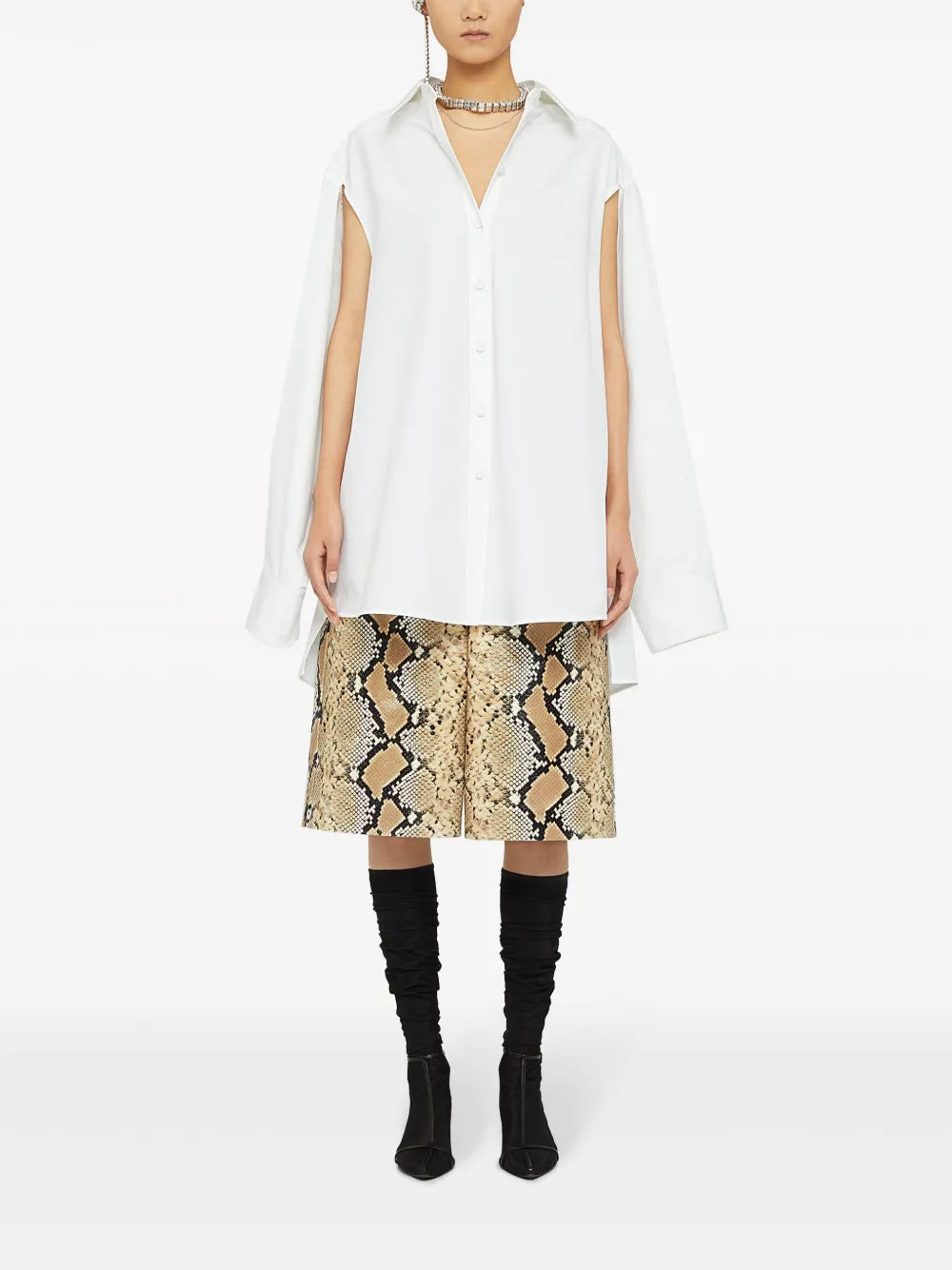 Cut-Out Oversized Shirt