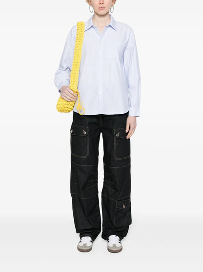 Logo-Embroidered Striped Shirt
