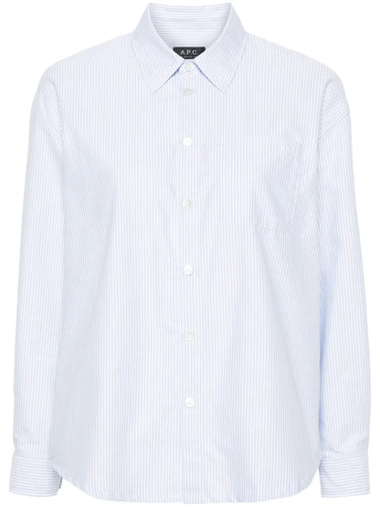 Logo-Embroidered Striped Shirt