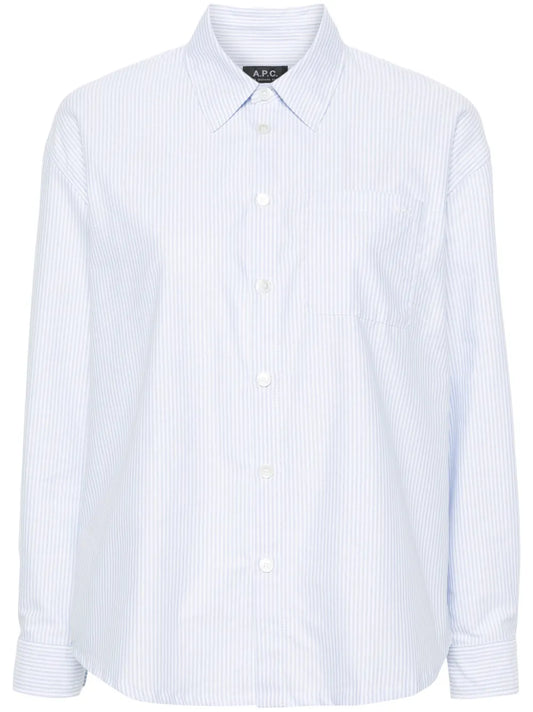 Logo-Embroidered Striped Shirt