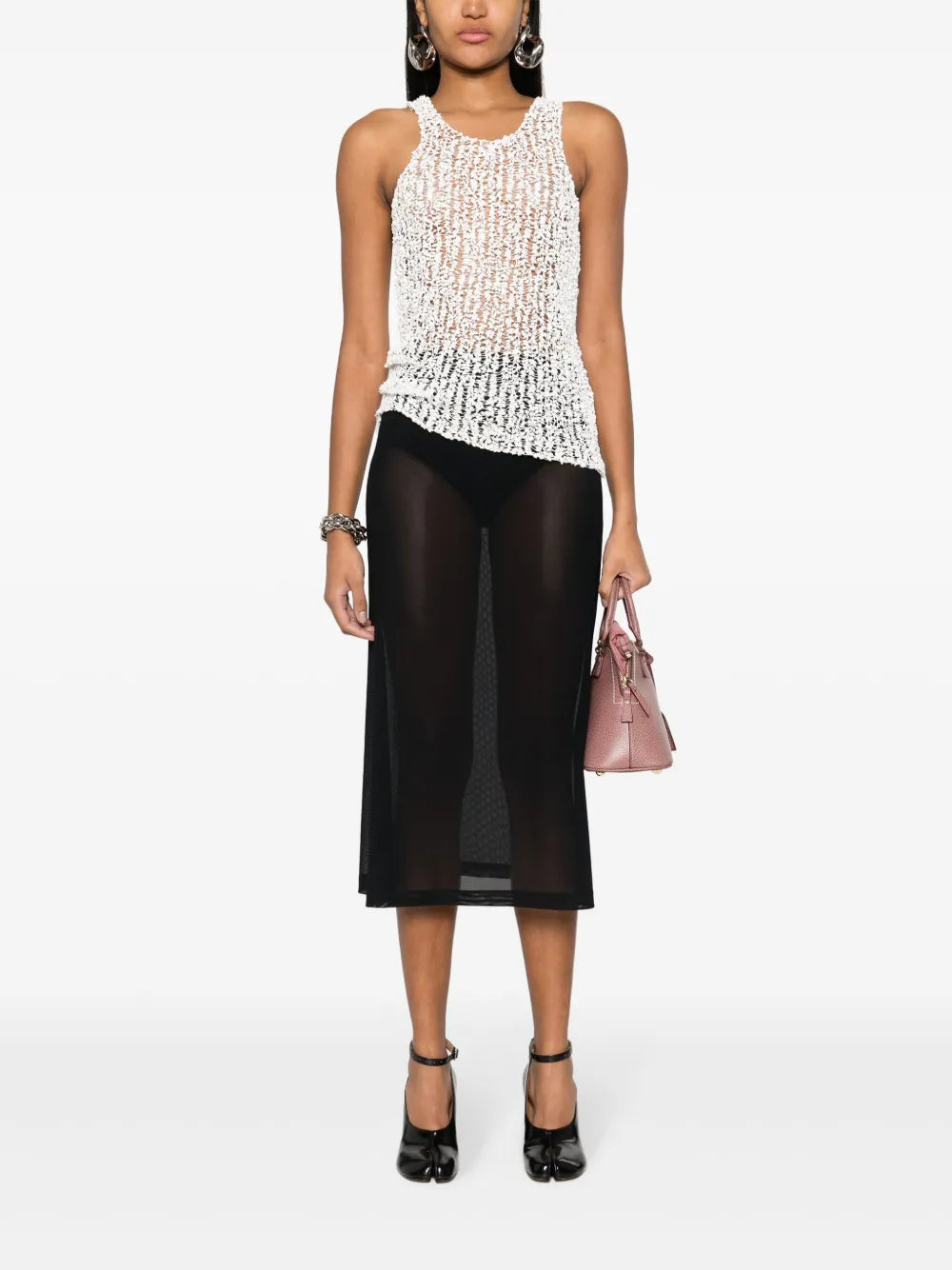 Sheer Open Tank Top