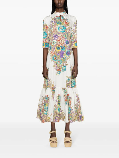 Floral-Print Cotton Maxi Dress