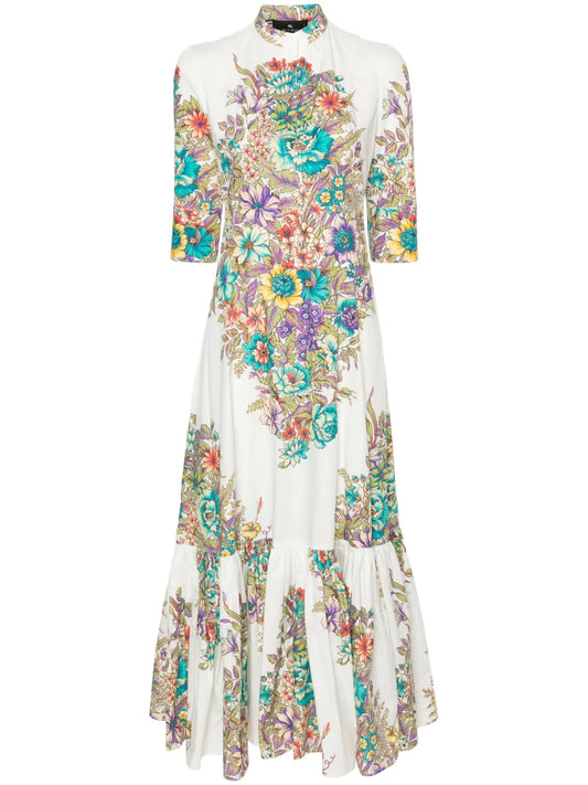 Floral-Print Cotton Maxi Dress