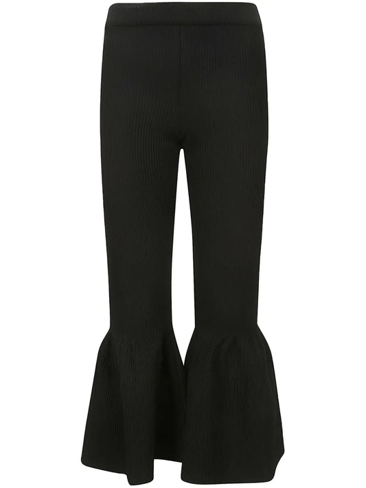 Ribbed Flared Trousers