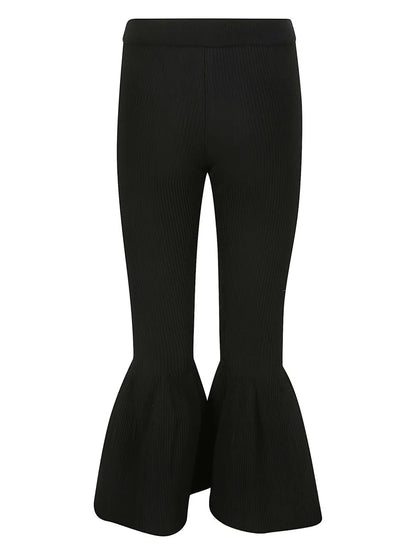 Ribbed Flared Trousers