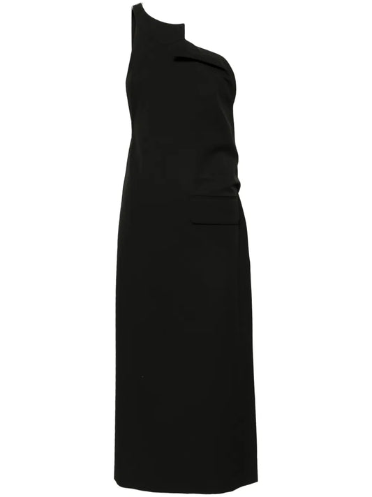 Asymmetric-Neck Twill Top