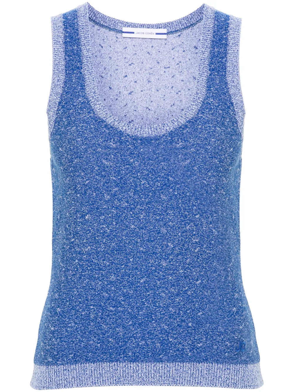 Logo-Embroidered Bouclé Top