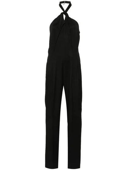 One-Shoulder Wool Jumpsuit