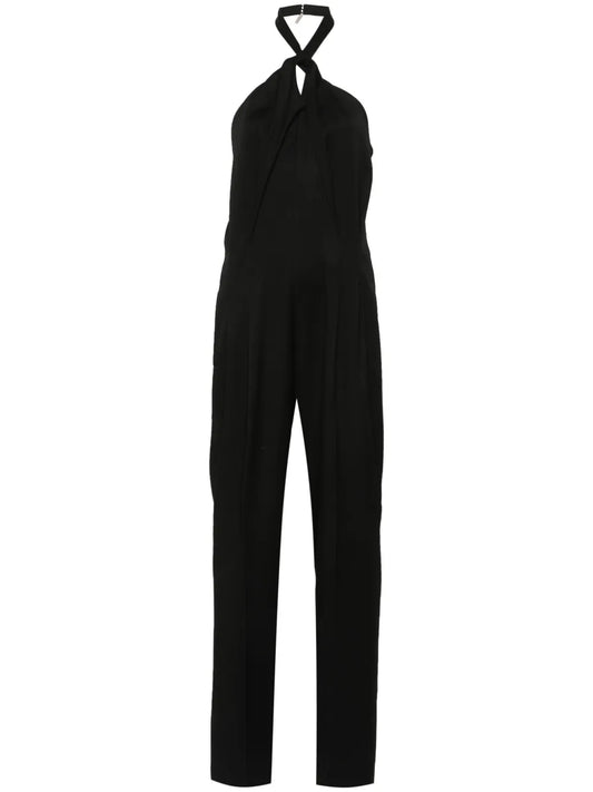 One-Shoulder Wool Jumpsuit