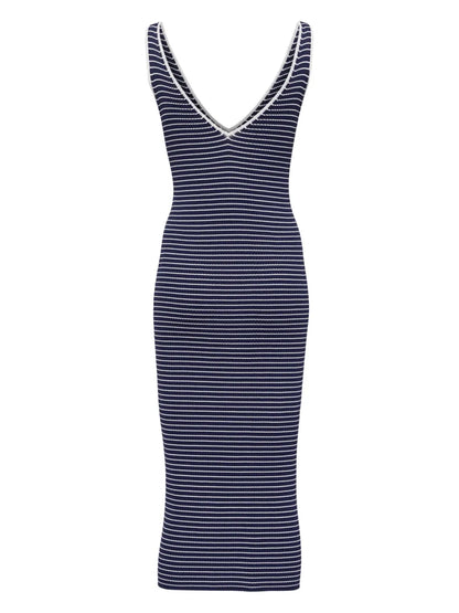 Dana Striped Ribbed Dress