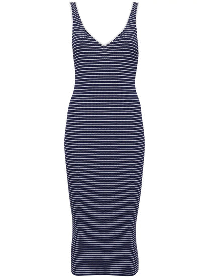 Dana Striped Ribbed Dress