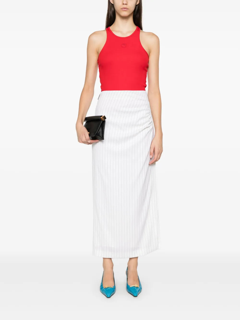 Pinstriped Maxi Skirt