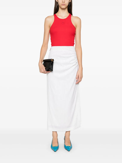 Pinstriped Maxi Skirt