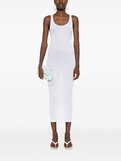 La Femme Amazone Ribbed Midi Dress