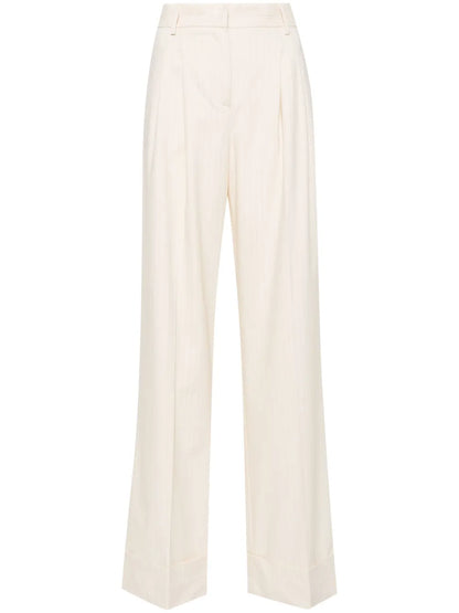 Nathaniel Pinstripe Wide-Leg Trousers