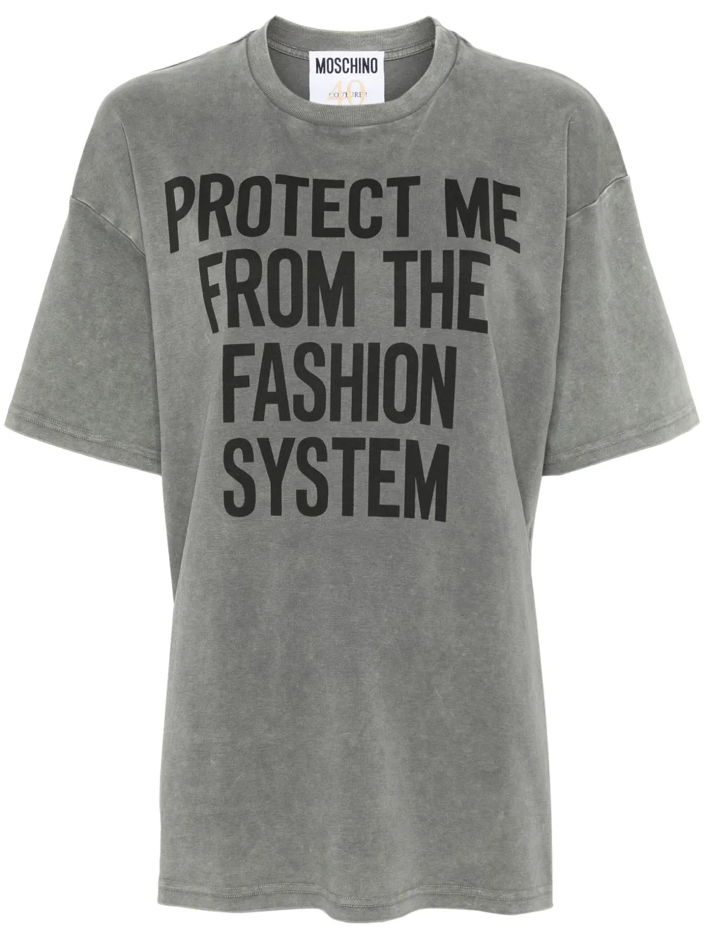 Slogan-Print Cotton T-Shirt
