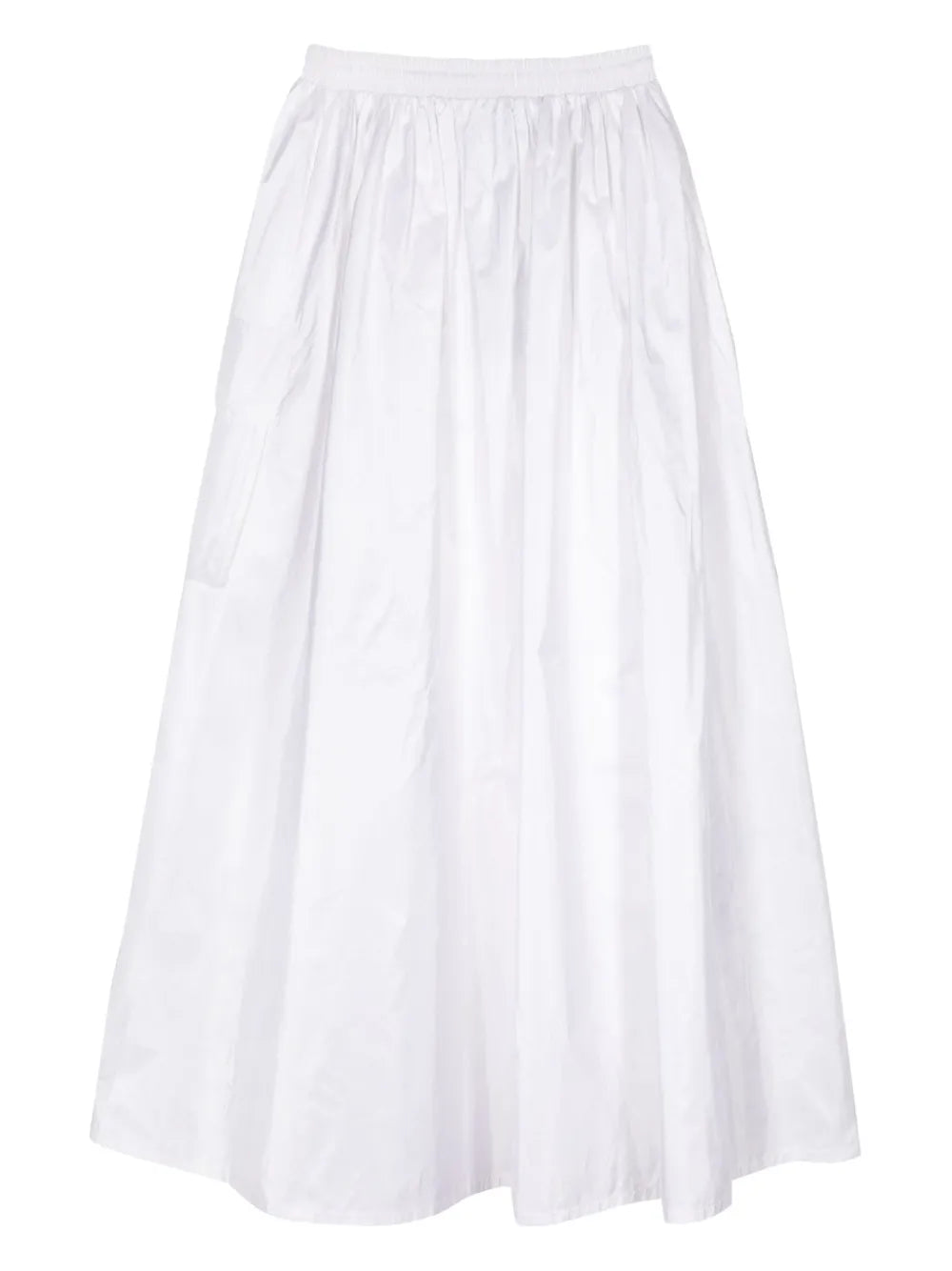 Drawstring-Waist Silk Cargo Skirt