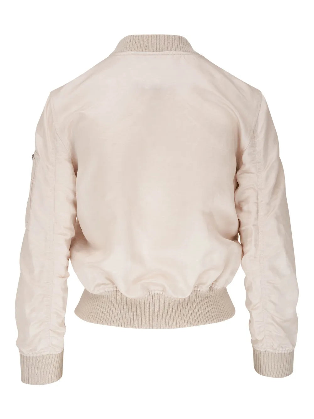 Zip-Up Linen Bomber Jacket