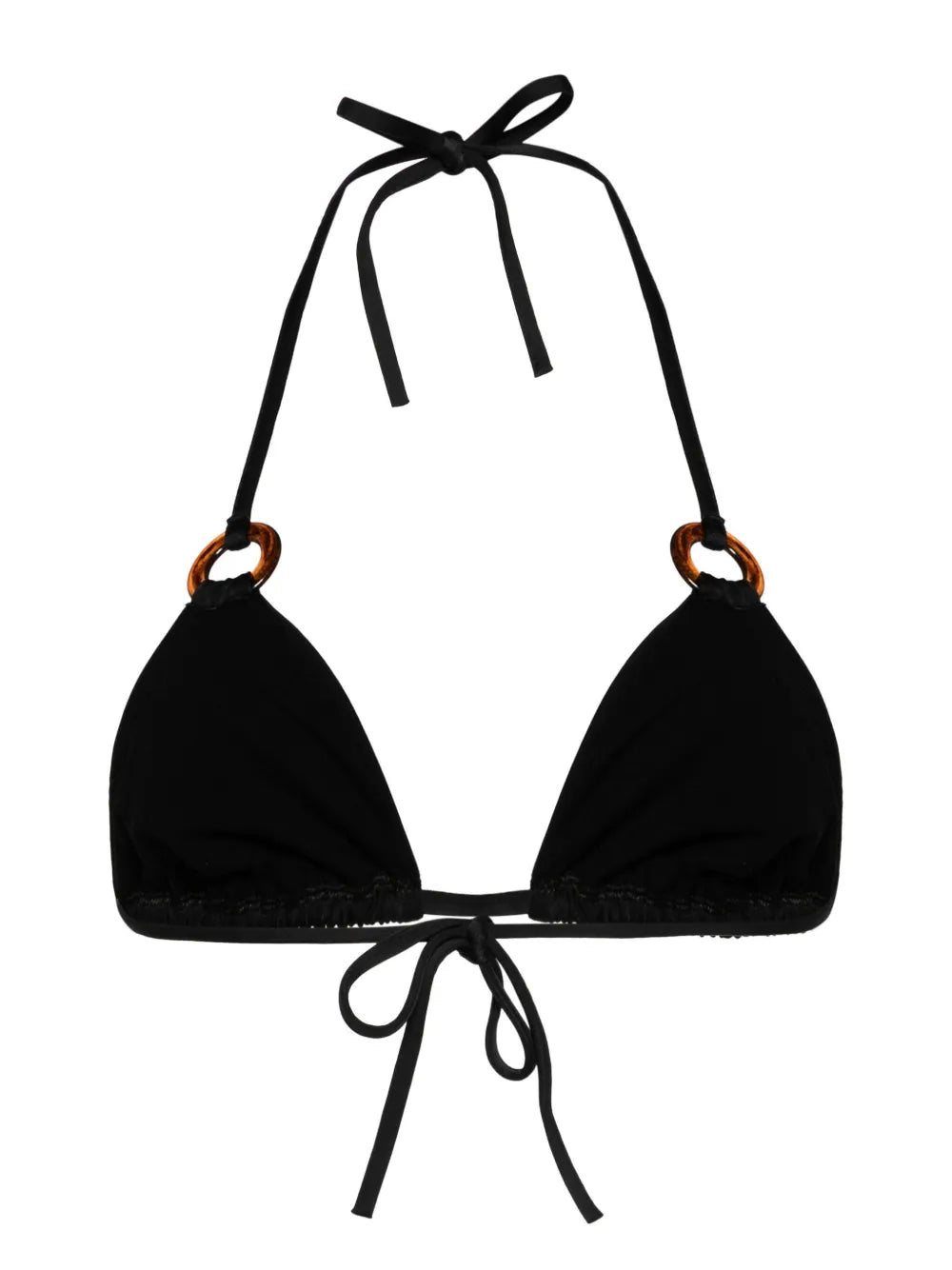 Ring-Details Triangle Bikini Top