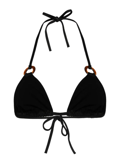 Ring-Details Triangle Bikini Top