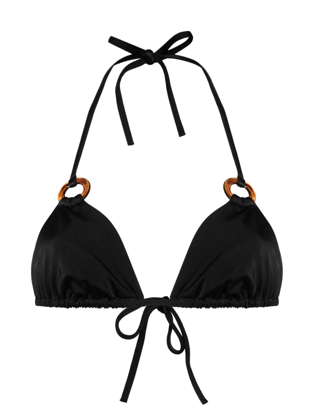 Ring-Details Triangle Bikini Top