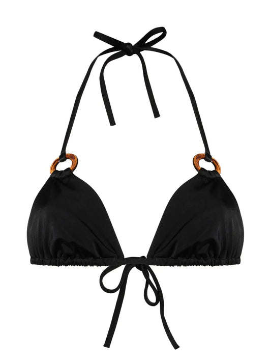 Ring-Details Triangle Bikini Top