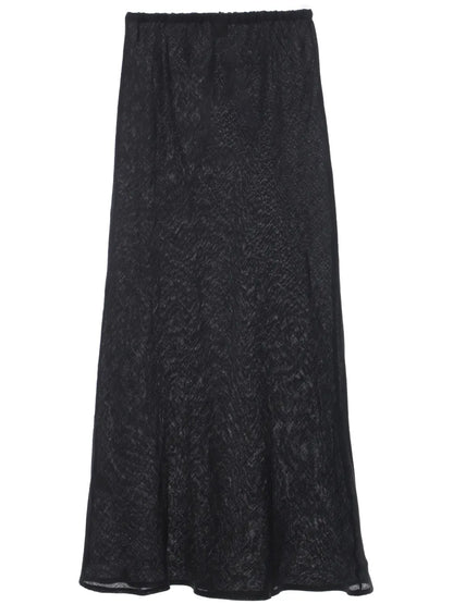 Semi-Sheer Linen Maxi Skirt