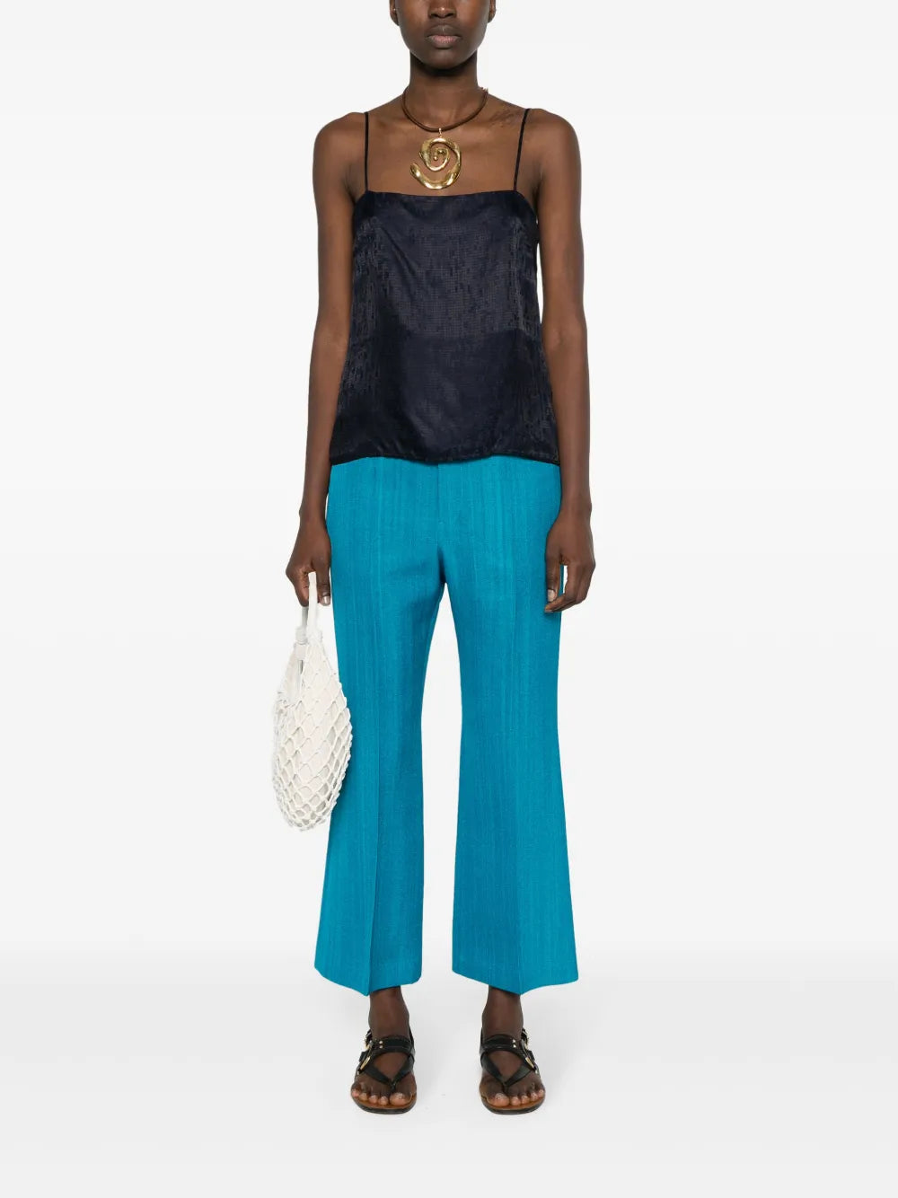 Patterned-Jacquard Top