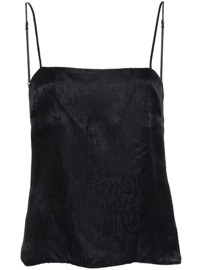 Patterned-Jacquard Top