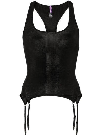 La Femme Amazone Suspenders-Detail Tank Top