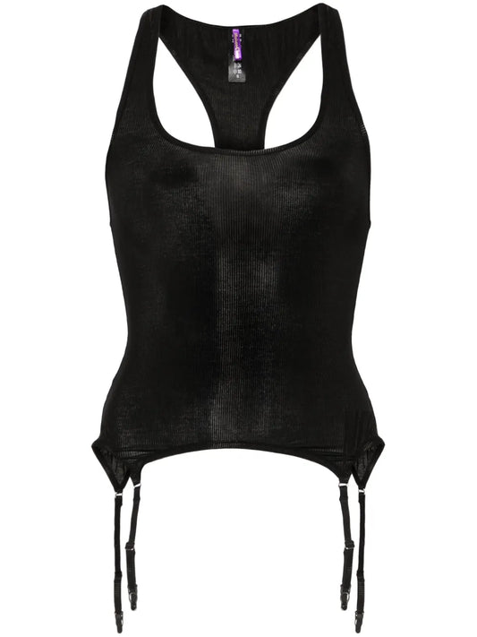 La Femme Amazone Suspenders-Detail Tank Top