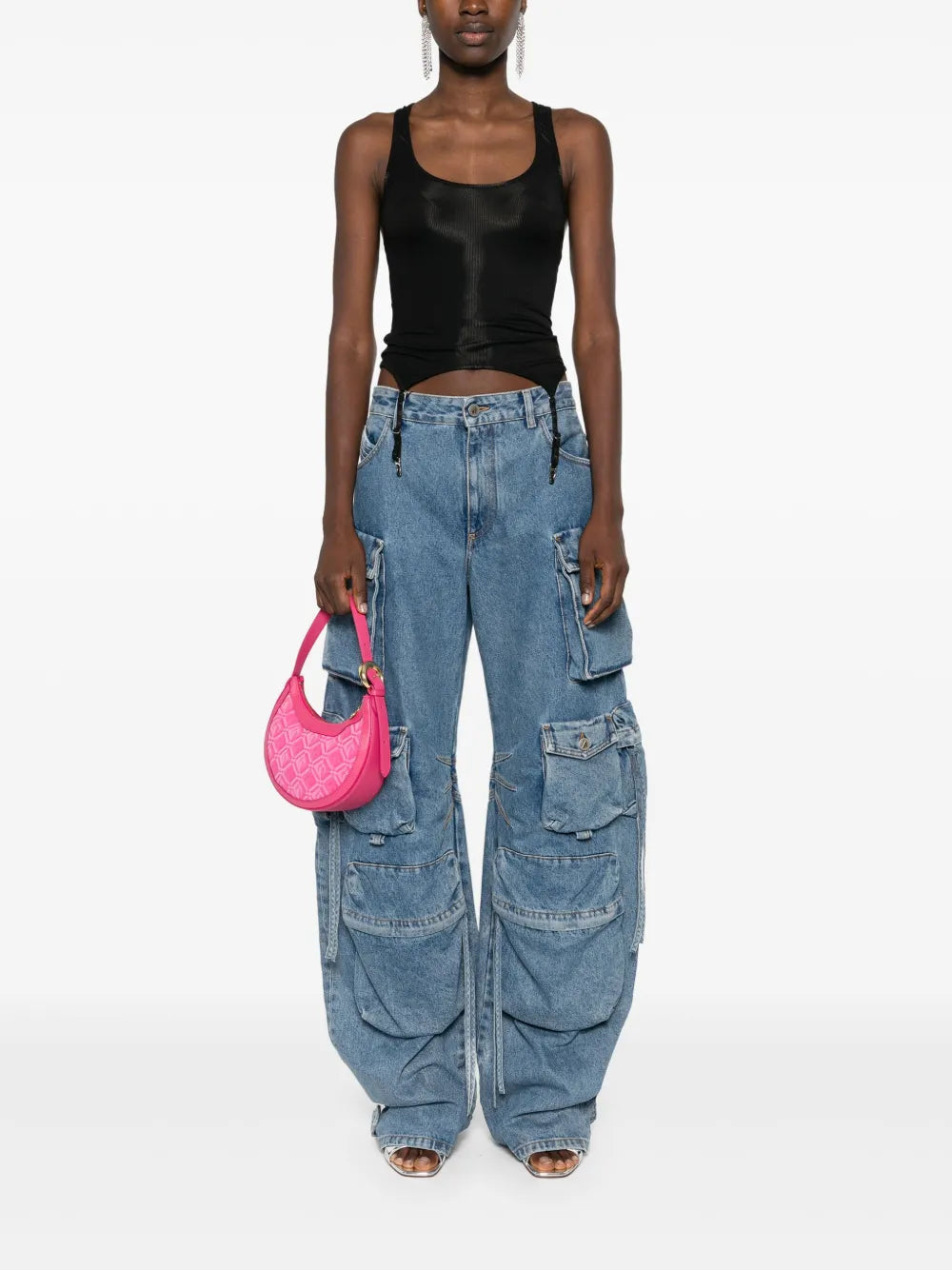La Femme Amazone Suspenders-Detail Tank Top