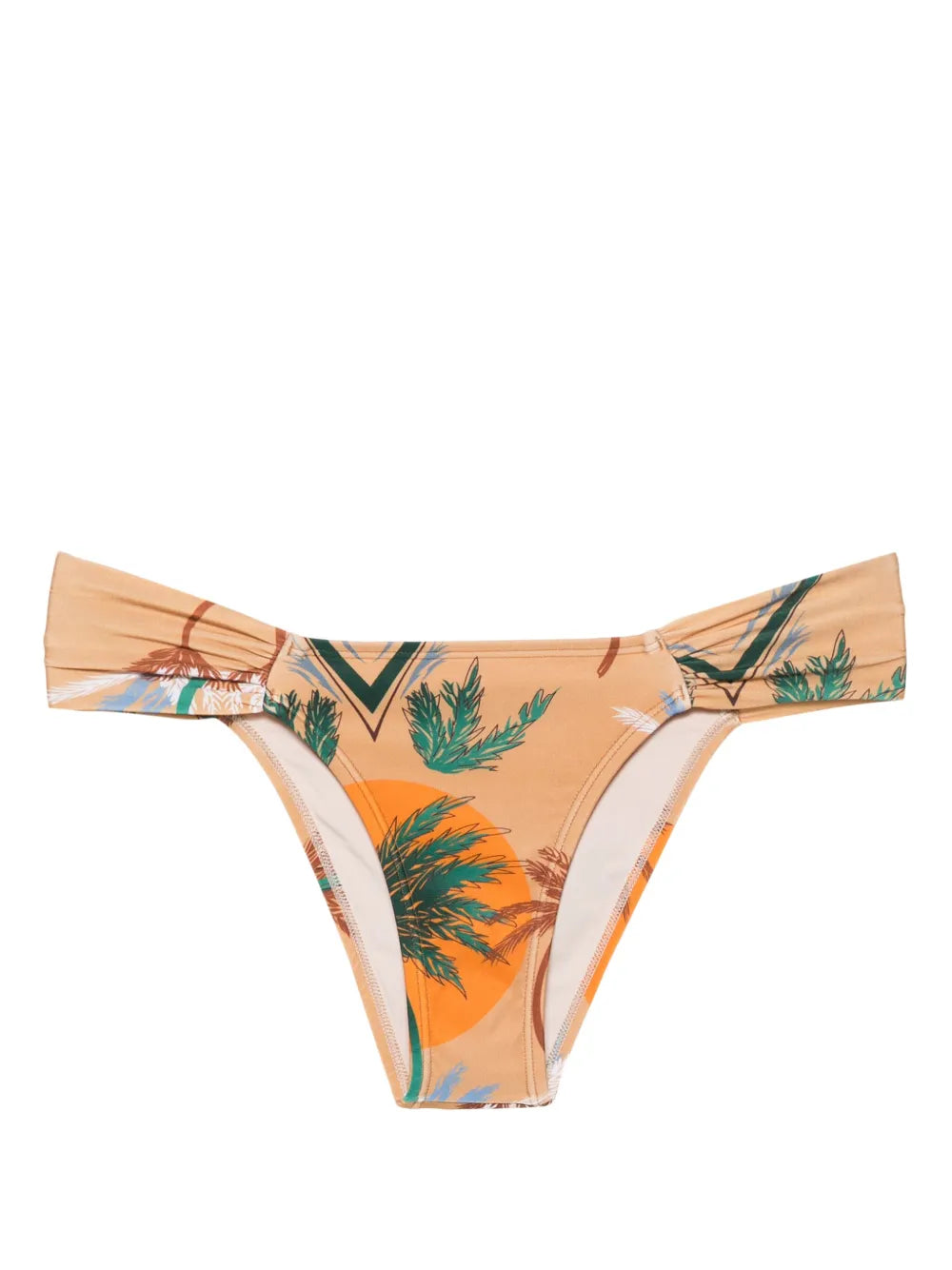 Palm-Tree-Print Bikini Bottom