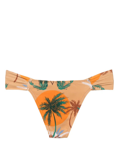 Palm-Tree-Print Bikini Bottom
