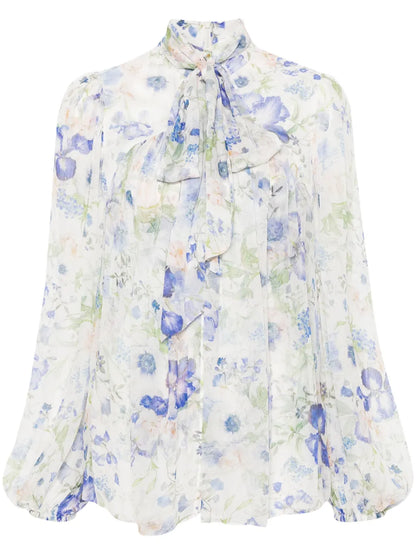 Natura Floral-Print Blouse