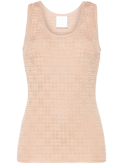4G-Jacquard Sleeveless Top