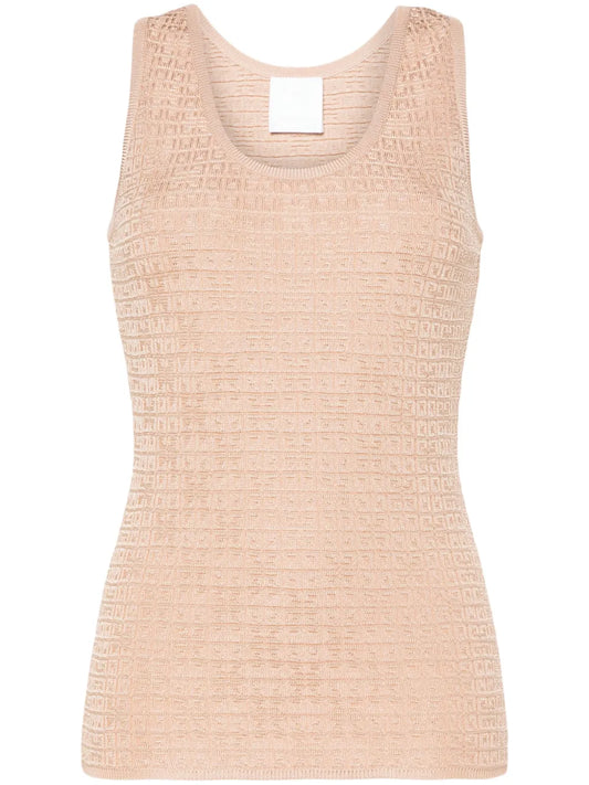 4G-Jacquard Sleeveless Top