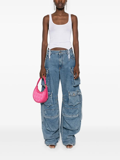 La Femme Amazone Suspenders-Detail Tank Top