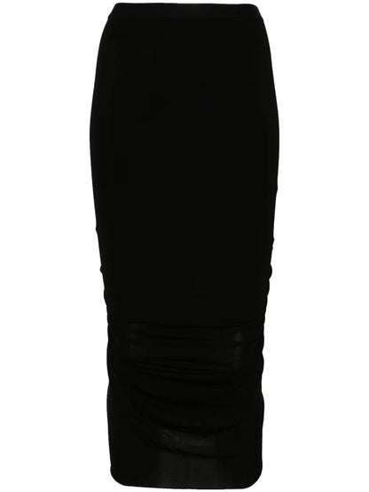 Shrimp Ruched Midi Skirt