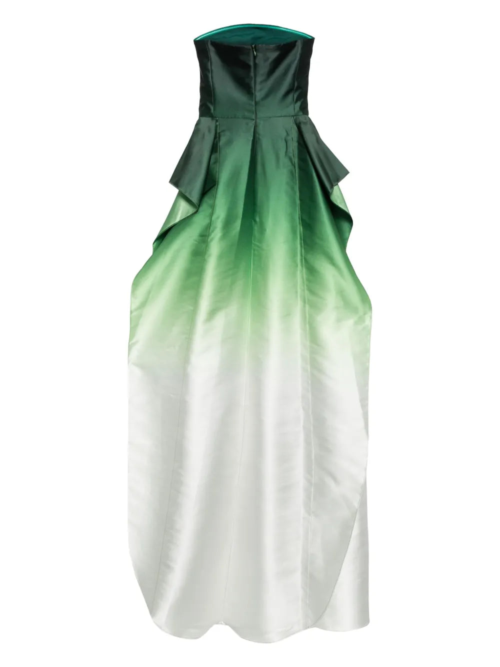 Gradient-Effect Taffeta Strapless Dress