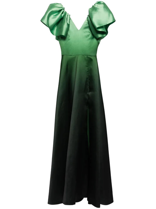 Gradient-Effect Taffeta Dress