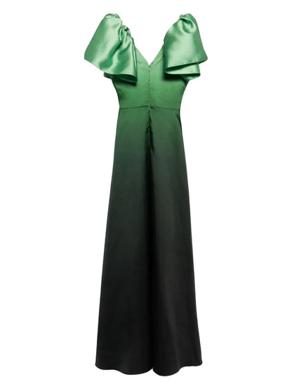 Gradient-Effect Taffeta Dress