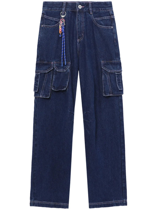 High-Rise Straight-Leg Jeans
