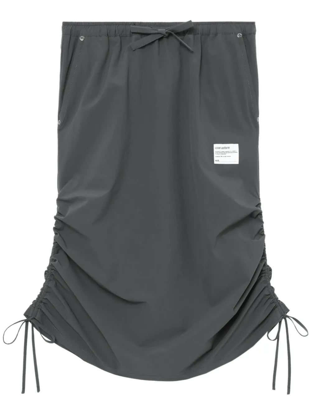 Drawstring-Fastening Midi Skirt