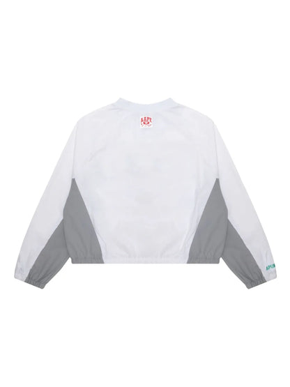 Graphic-Print V-Neck Sweatshirt
