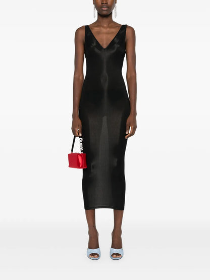 La Femme Amazone Open-Back Dress