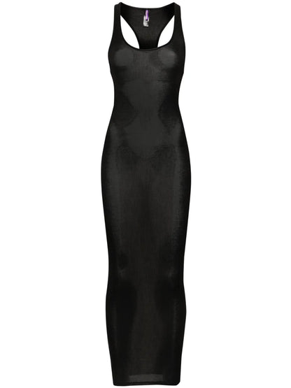 La Femme Amazone Ribbed Midi Dress