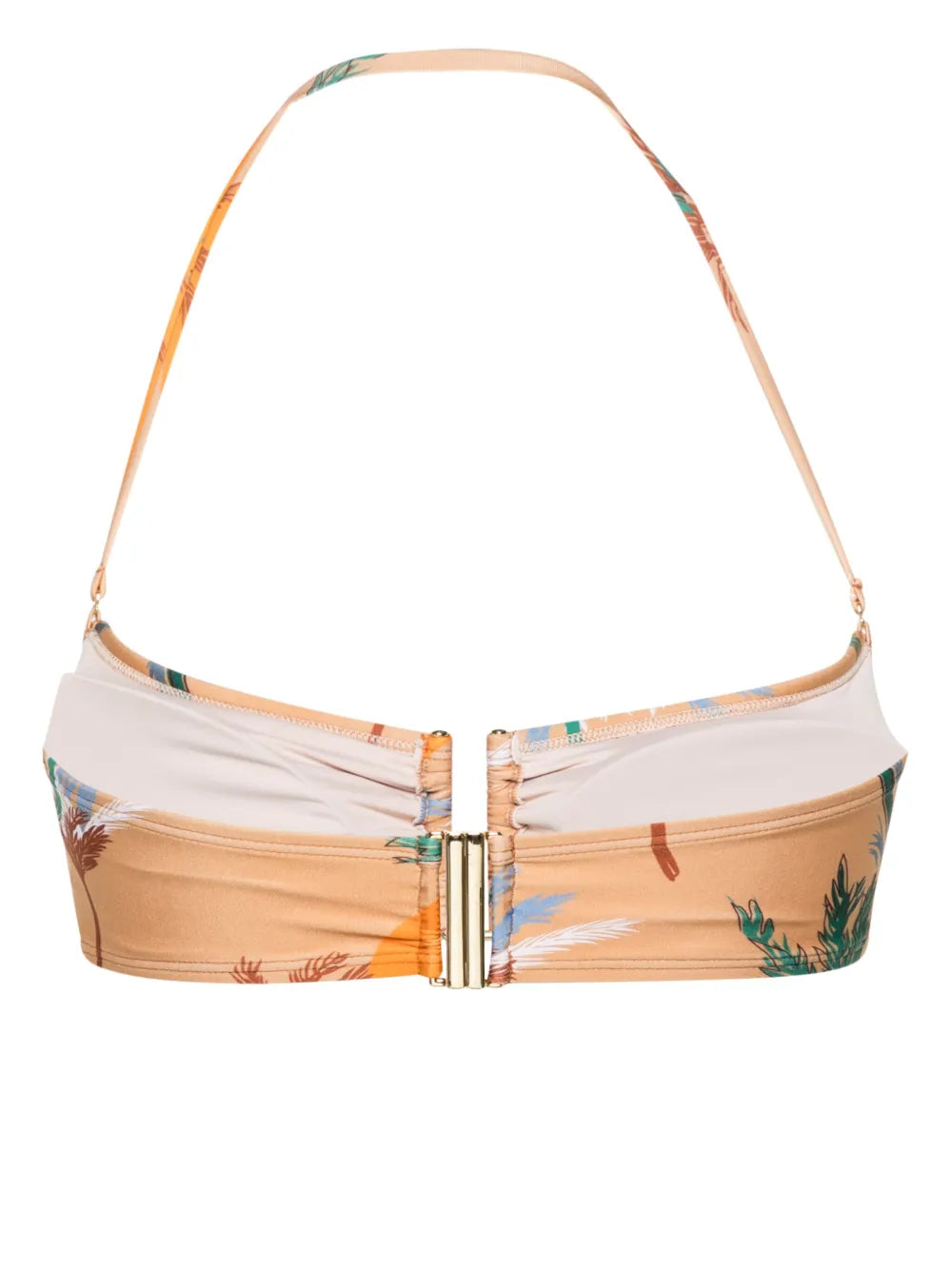 Palm Tree-Print Bikini Top