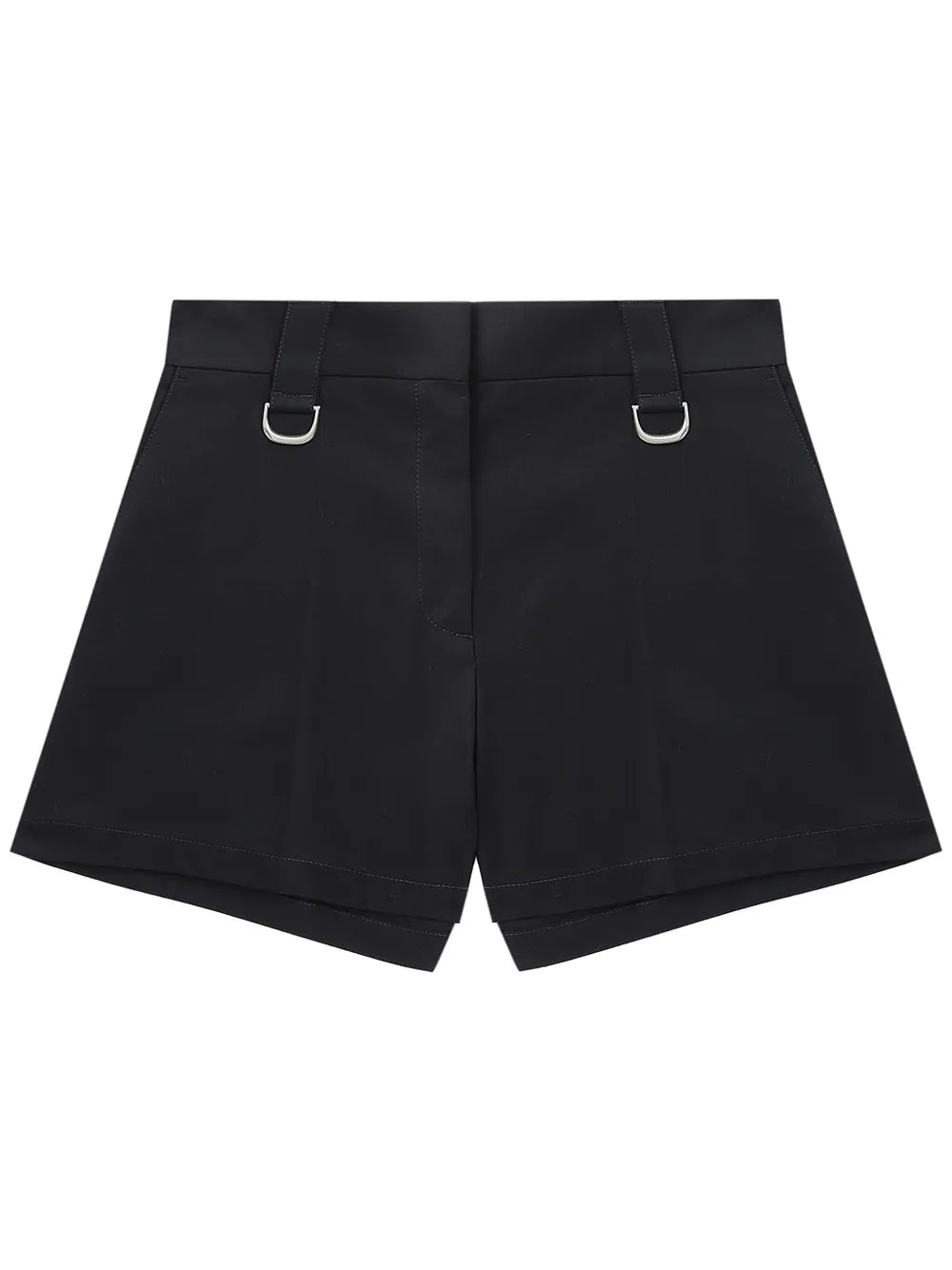 Pressed-Crease Cotton Mini Shorts